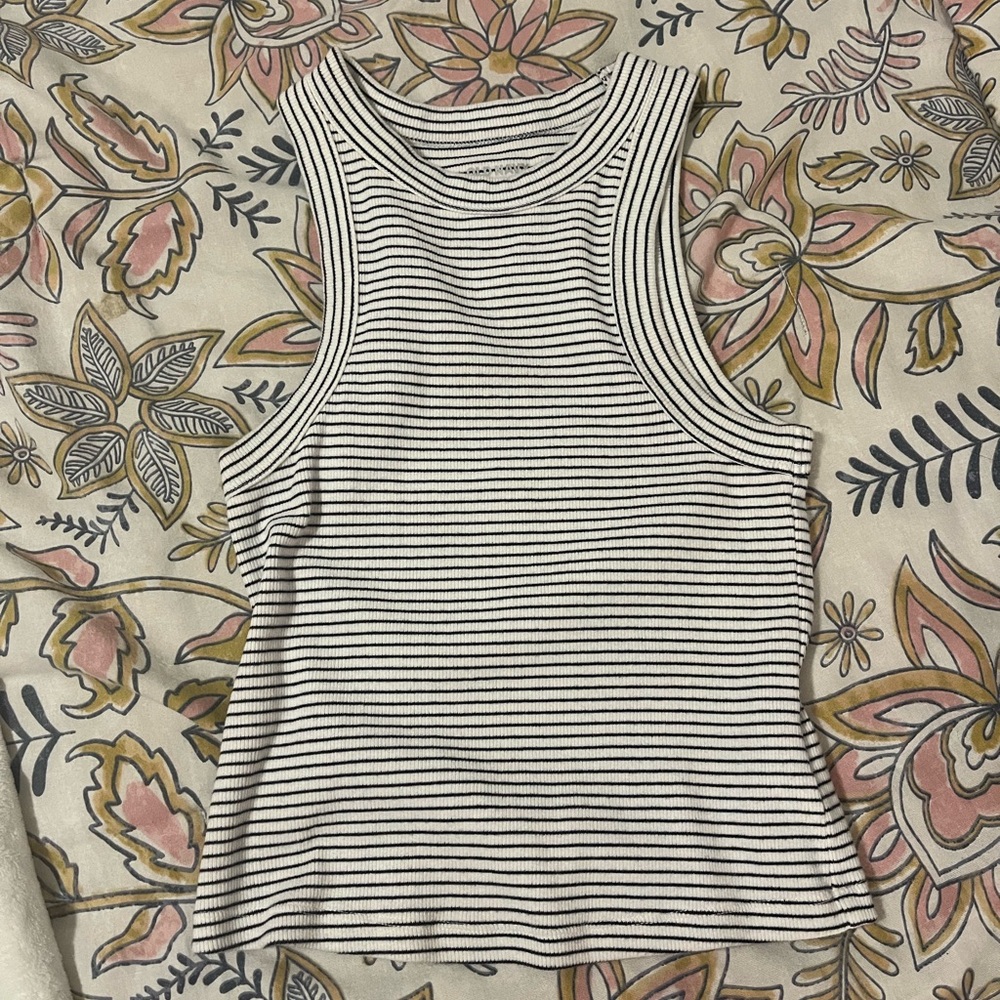 Old Navy Blue and White Tank Top